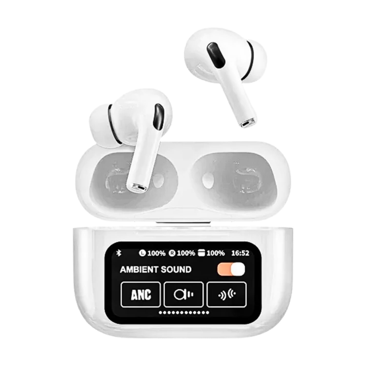 Airpods A9 Pro ANC + ENC with Touch Screen Display White